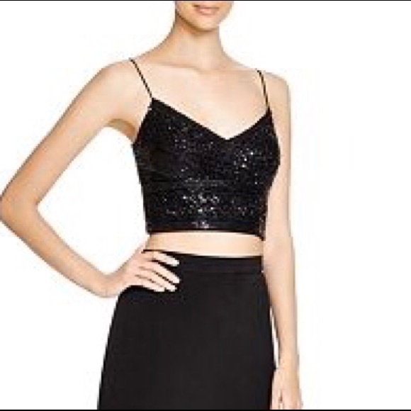 Adrianna Papell Tops - Adrianna Papell Cropped Sequin Tank NWT Sz 12